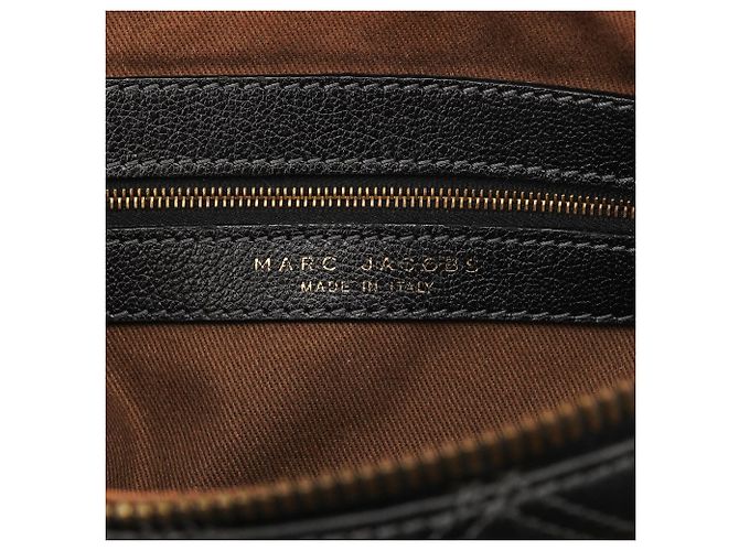 Marc Jacobs Saco Tote Venetia em pele acolchoada preta - vista 11