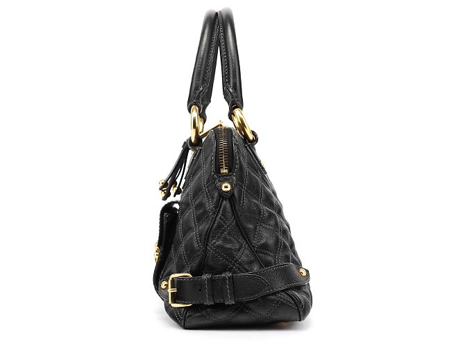 Marc Jacobs Saco Tote Venetia em pele acolchoada preta - vista 2