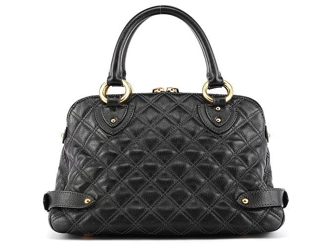 Marc Jacobs Saco Tote Venetia em pele acolchoada preta - vista 3