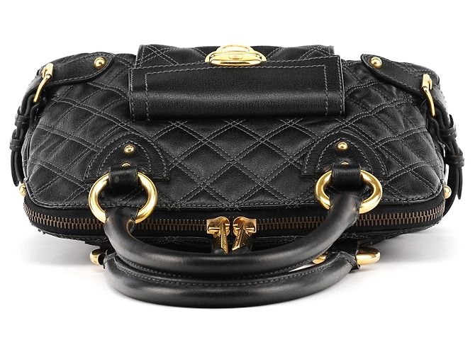 Marc Jacobs Saco Tote Venetia em pele acolchoada preta - vista 4