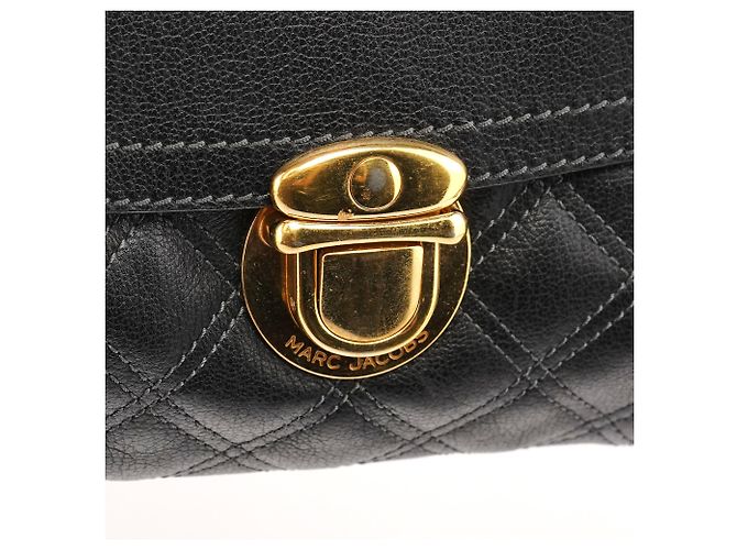 Marc Jacobs Saco Tote Venetia em pele acolchoada preta - vista 6