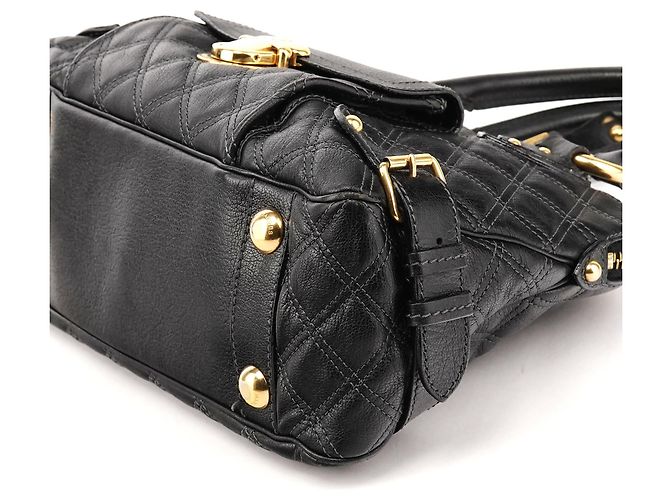Marc Jacobs Saco Tote Venetia em pele acolchoada preta - vista 8