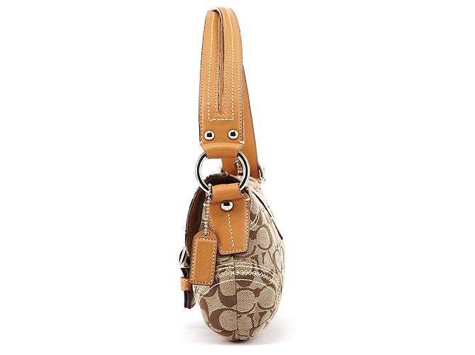 Coach 10602 Borsa a spalla Soho Signature Beige Tan - vista 2