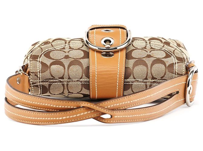 Coach 10602 Borsa a spalla Soho Signature Beige Tan - vista 4