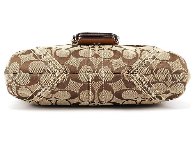 Coach 10602 Borsa a spalla Soho Signature Beige Tan - vista 5