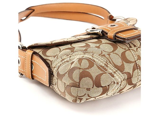 Coach 10602 Borsa a spalla Soho Signature Beige Tan - vista 8