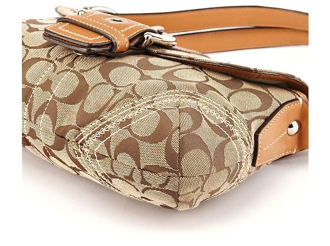 Coach 10602 Borsa a spalla Soho Signature Beige Tan - vista 9