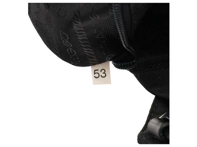 Prada Borsa a tracolla B8362 Black Tessuto Impuntu con catena in plastica - vista 11