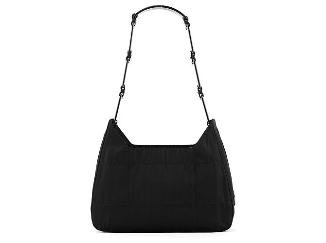 Prada Borsa a tracolla B8362 Black Tessuto Impuntu con catena in plastica - vista 3