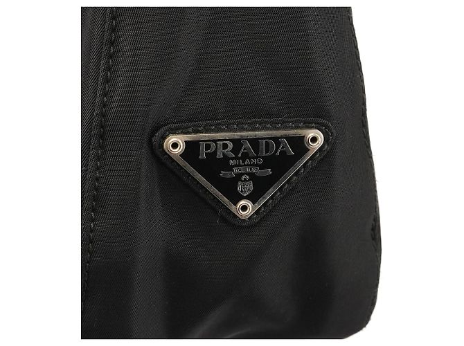 Prada Borsa a tracolla B8362 Black Tessuto Impuntu con catena in plastica - vista 5