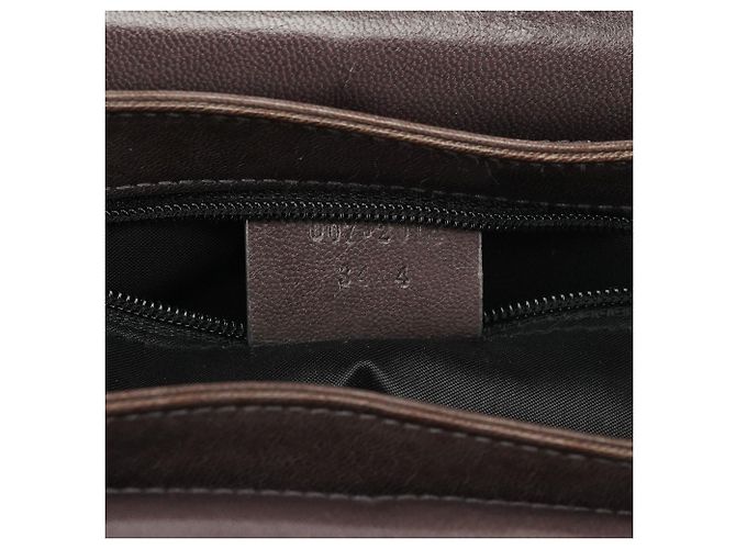 Gucci Borsa a tracolla con patta in pelle di vitello marrone - vista 13