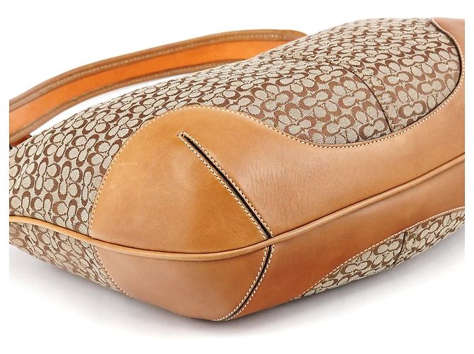 Coach Borsa a tracolla Signature Canvas Beige Brown - vista 7