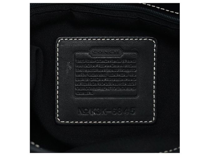 Coach Borsa a Tracolla Hobo 6845 Grey Black Signature Canvas - vista 11