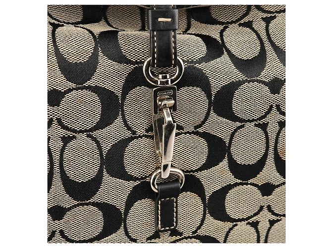 Coach Borsa a Tracolla Hobo 6845 Grey Black Signature Canvas - vista 6