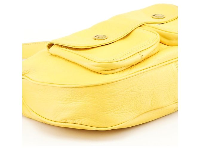 Marc Jacobs Borsa a tracolla con tasca in pelle gialla - vista 10