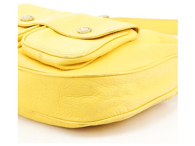 Marc Jacobs Borsa a tracolla con tasca in pelle gialla - vista 11