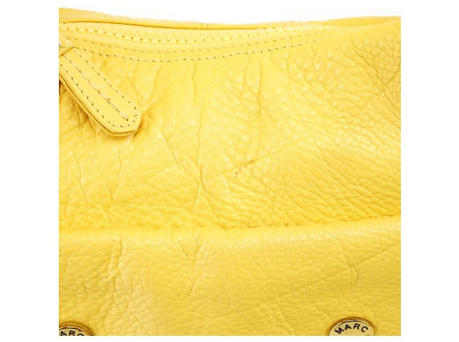 Marc Jacobs Borsa a tracolla con tasca in pelle gialla - vista 14