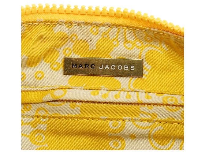 Marc Jacobs Borsa a tracolla con tasca in pelle gialla - vista 15