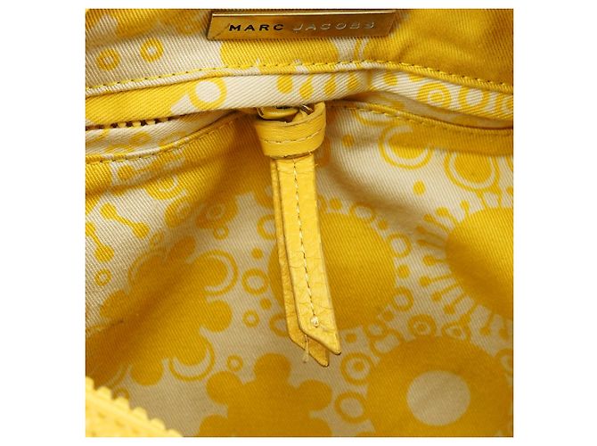 Marc Jacobs Borsa a tracolla con tasca in pelle gialla - vista 16