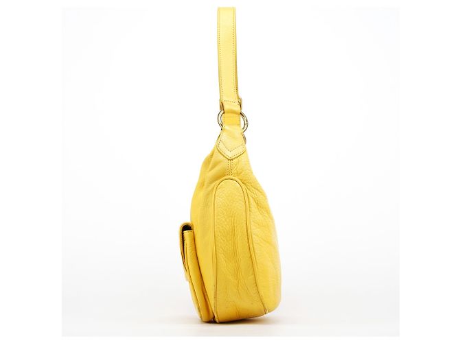 Marc Jacobs Borsa a tracolla con tasca in pelle gialla - vista 2