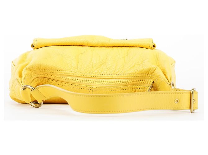 Marc Jacobs Borsa a tracolla con tasca in pelle gialla - vista 4