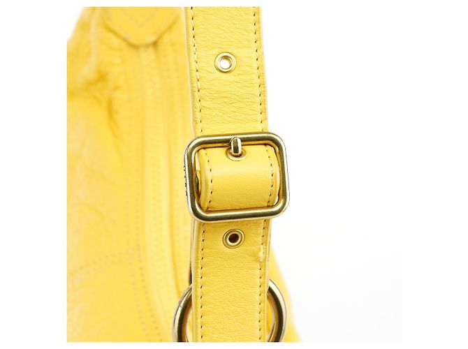 Marc Jacobs Borsa a tracolla con tasca in pelle gialla - vista 9