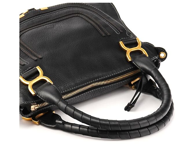 Chloé Borsa a tracolla 2-way Marcie in pelle nera - vista 10