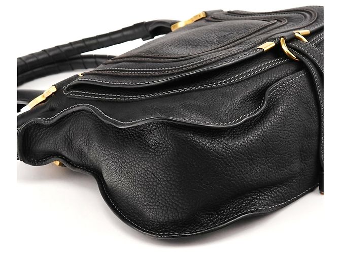 Chloé Borsa a tracolla 2-way Marcie in pelle nera - vista 8