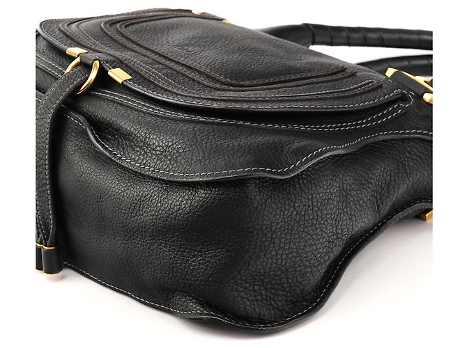 Chloé Borsa a tracolla 2-way Marcie in pelle nera - vista 9