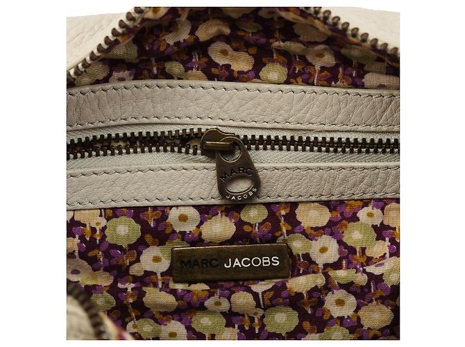 Marc Jacobs Borsa Boston Camera in pelle avorio - vista 12