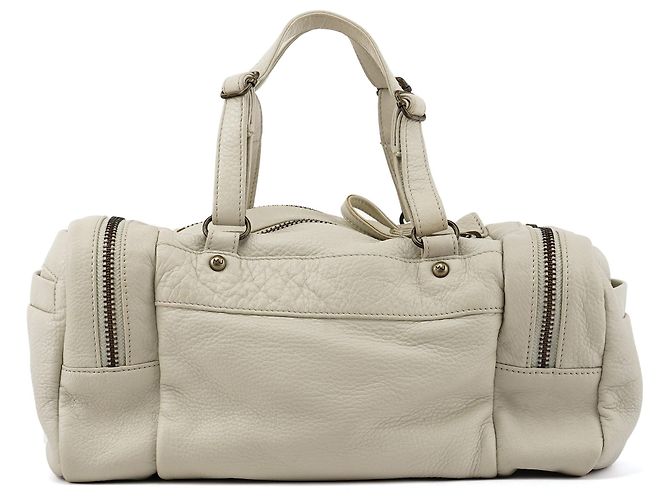 Marc Jacobs Borsa Boston Camera in pelle avorio - vista 3