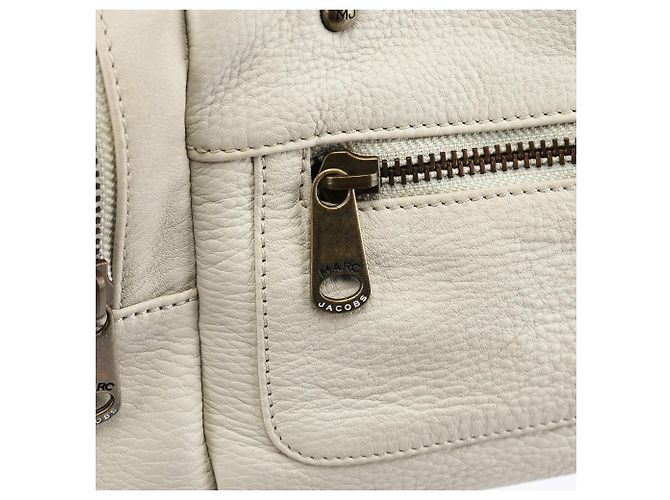 Marc Jacobs Borsa Boston Camera in pelle avorio - vista 6