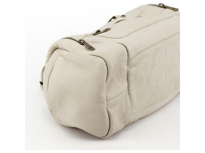 Marc Jacobs Borsa Boston Camera in pelle avorio - vista 8