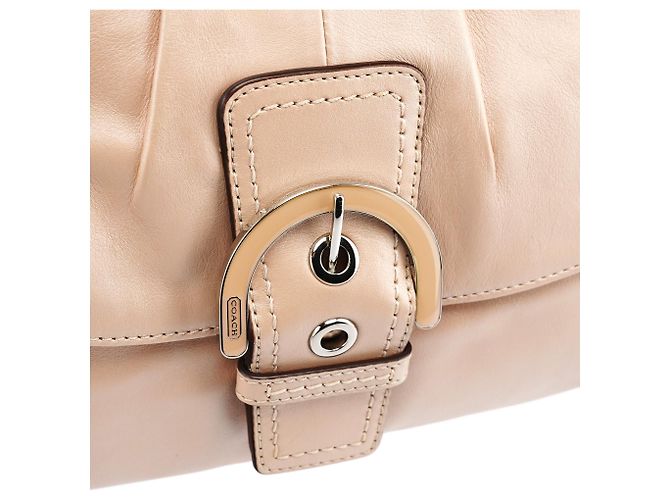 Coach Borsa a tracolla Soho in pelle beige F17217 - vista 7