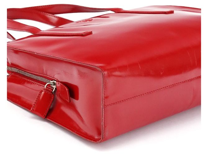 Prada Borsa Tote Sport 1995 Red Spazzolato - vista 12