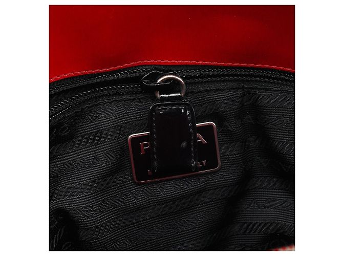 Prada Borsa Tote Sport 1995 Red Spazzolato - vista 7