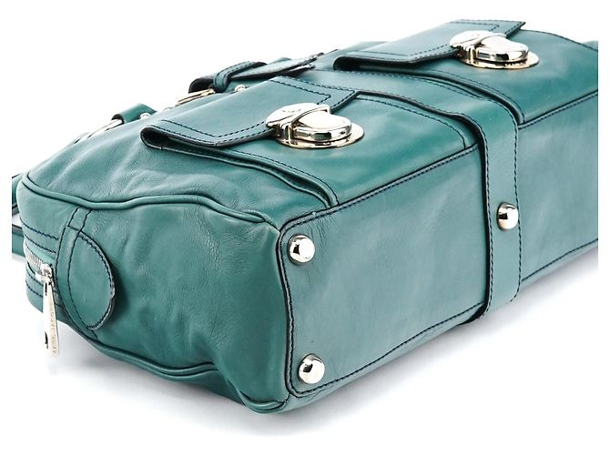 Marc Jacobs Borsa Tote Venetia in pelle verde - vista 10