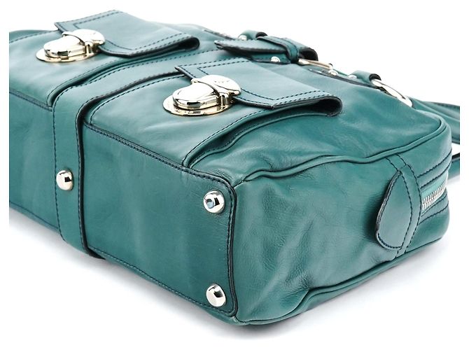 Marc Jacobs Borsa Tote Venetia in pelle verde - vista 11