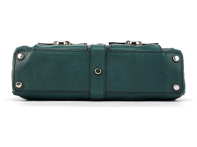 Marc Jacobs Borsa Tote Venetia in pelle verde - vista 5