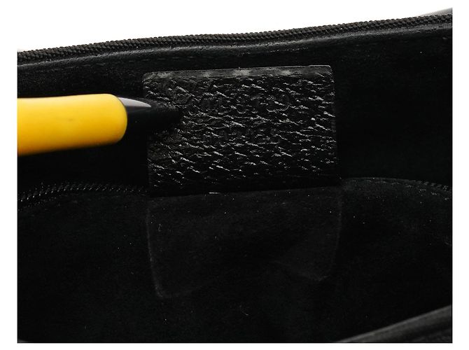Bamboo Gucci 001 3739 Borsa a tracolla in nylon nero con bambù - vista 12