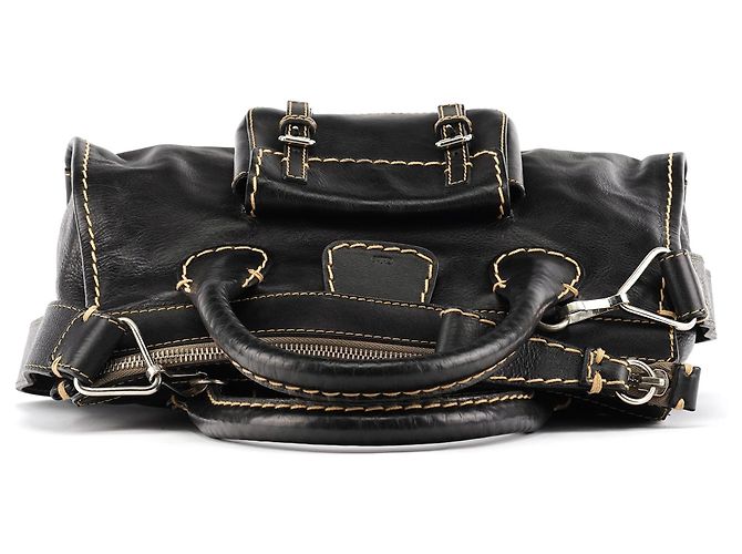Chloé Borsa 2-Way Edith in pelle nera - vista 4