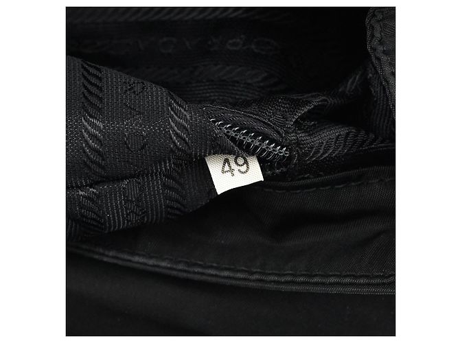 Prada Borsa Tessuto Metal con manico superiore Navy Gold - vista 11