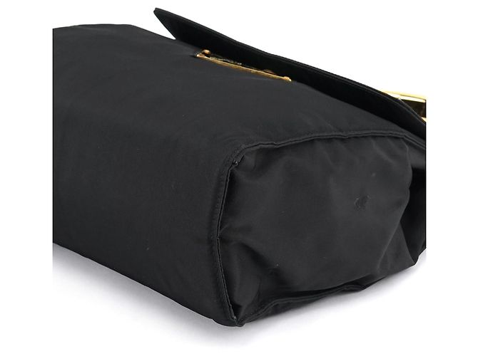 Prada Borsa Tessuto Metal con manico superiore Navy Gold - vista 6