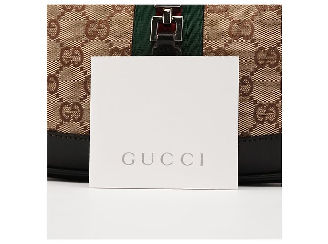 Gucci 001 3766 Borsa a tracolla GG Jackie Beige Brown - vista 13
