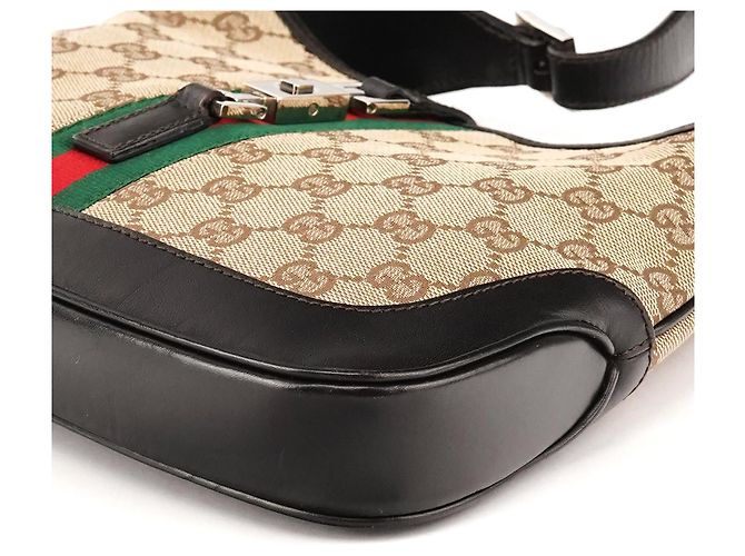 Gucci 001 3766 Borsa a tracolla GG Jackie Beige Brown - vista 7