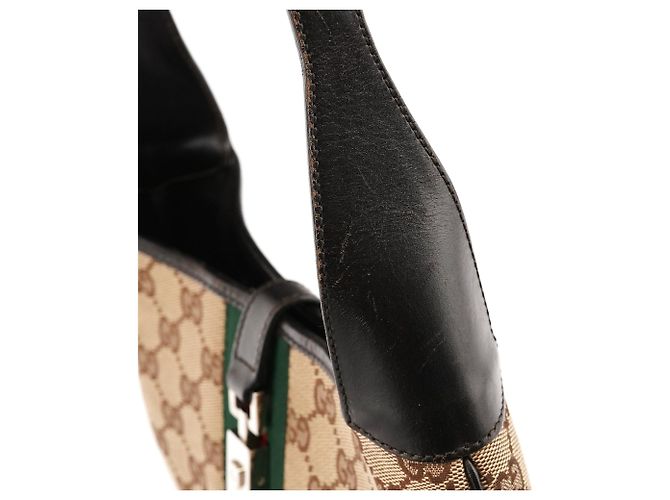 Gucci 001 3766 Borsa a tracolla GG Jackie Beige Brown - vista 9