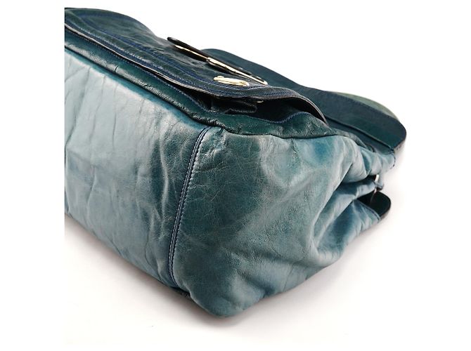 Borsa Chloé Bay in pelle color teal - vista 10