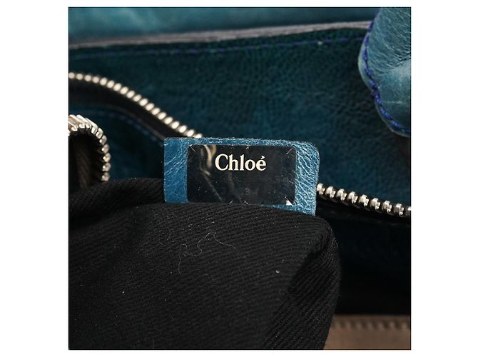 Borsa Chloé Bay in pelle color teal - vista 14