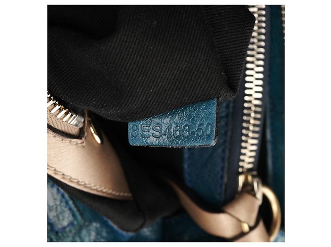 Borsa Chloé Bay in pelle color teal - vista 15