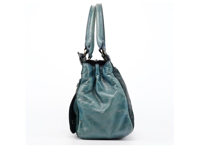 Borsa Chloé Bay in pelle color teal - vista 2